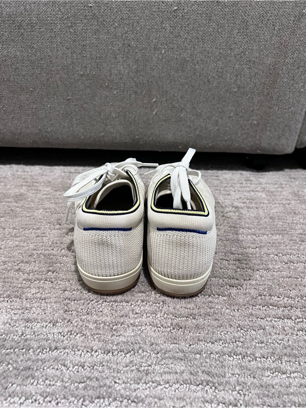 Rothy's Women's Knit Low-Top Sneakers in Cream - Picture 5 of 6